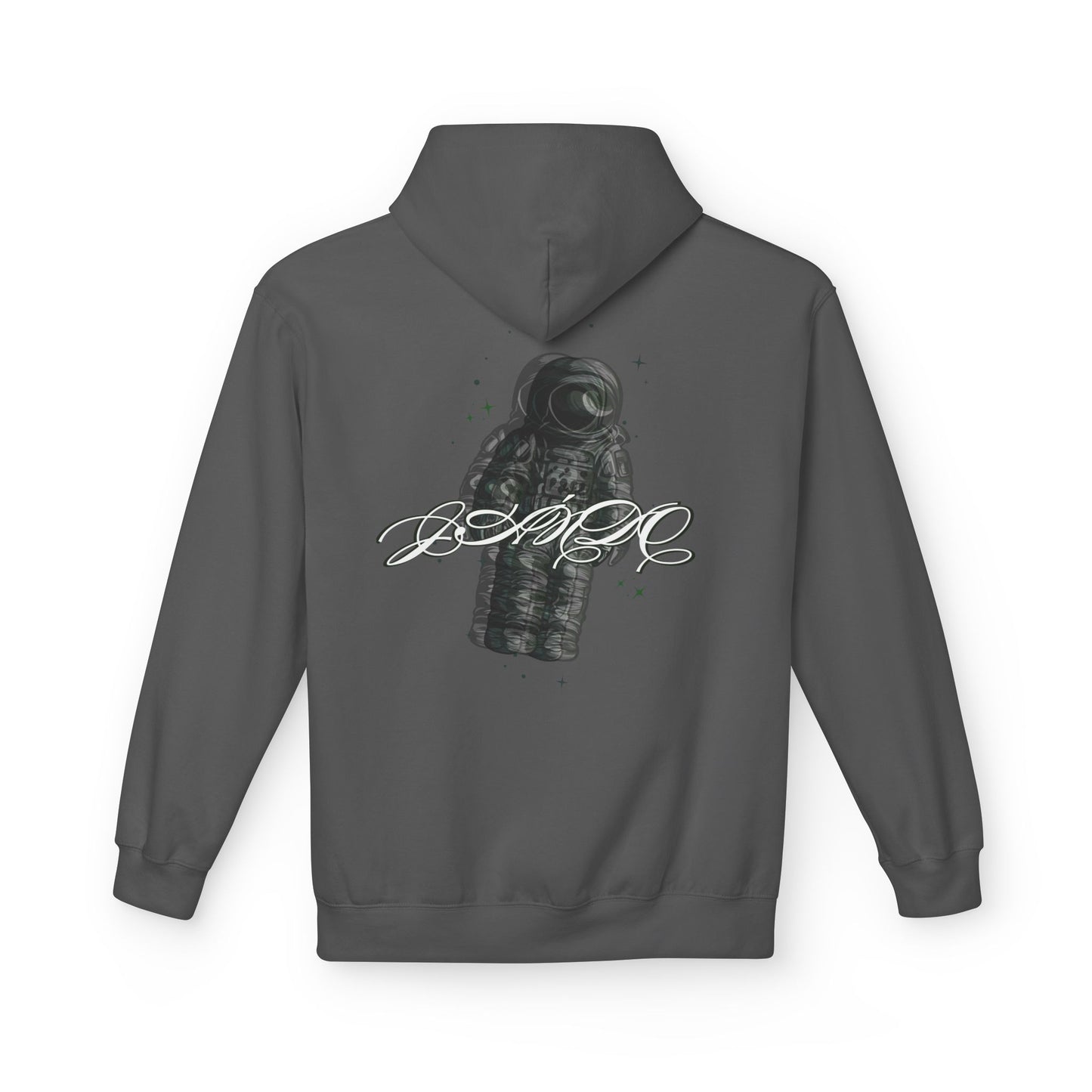 JÁNDO Graphic Glitched Astronaut Hoodie (Back Design)