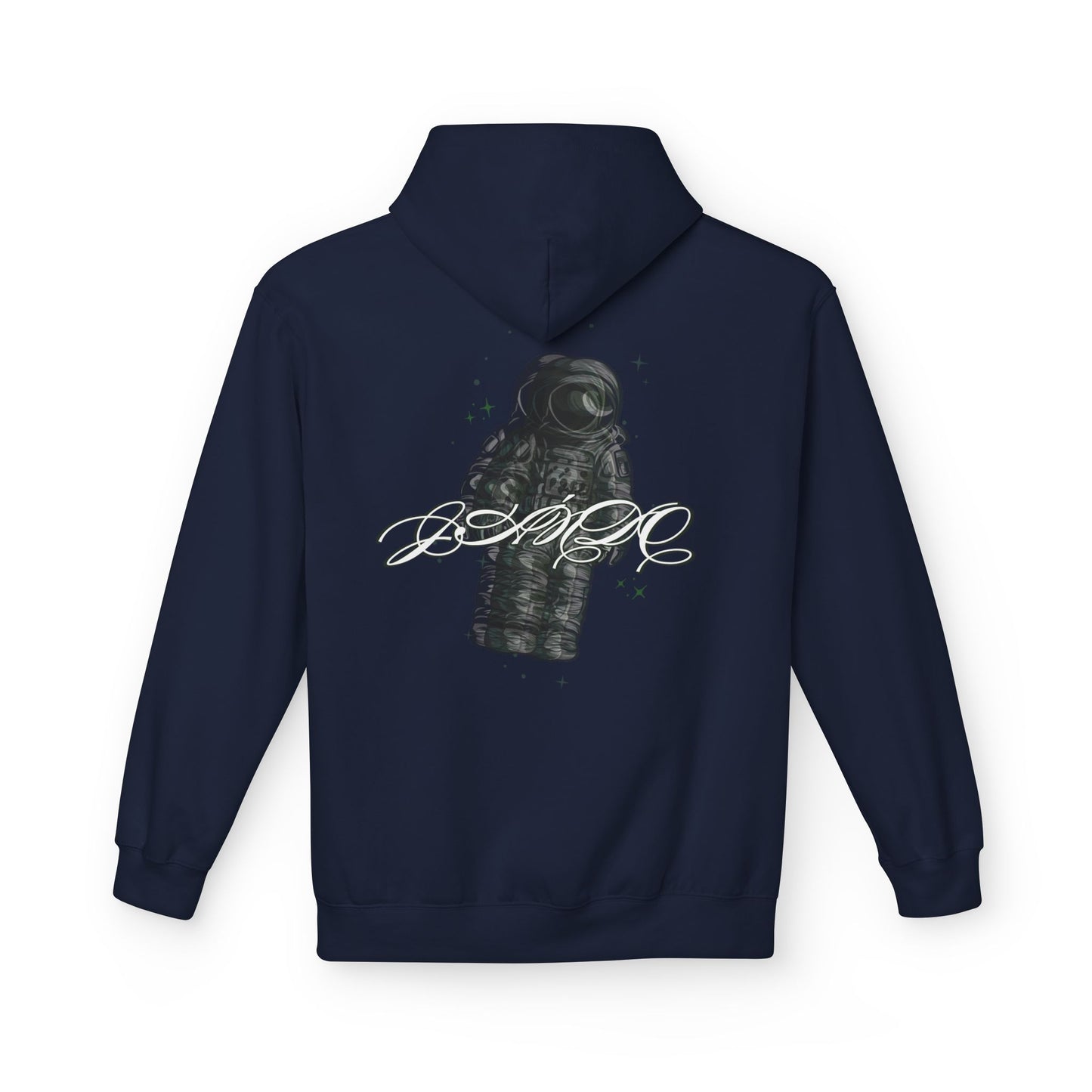 JÁNDO Graphic Glitched Astronaut Hoodie (Back Design)