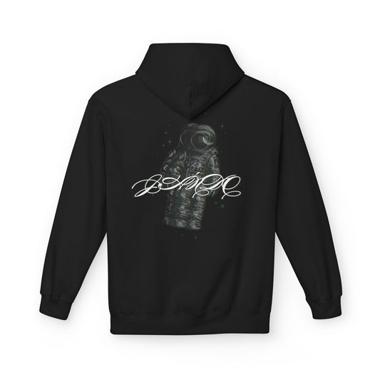 JÁNDO Graphic Glitched Astronaut Hoodie (Back Design)